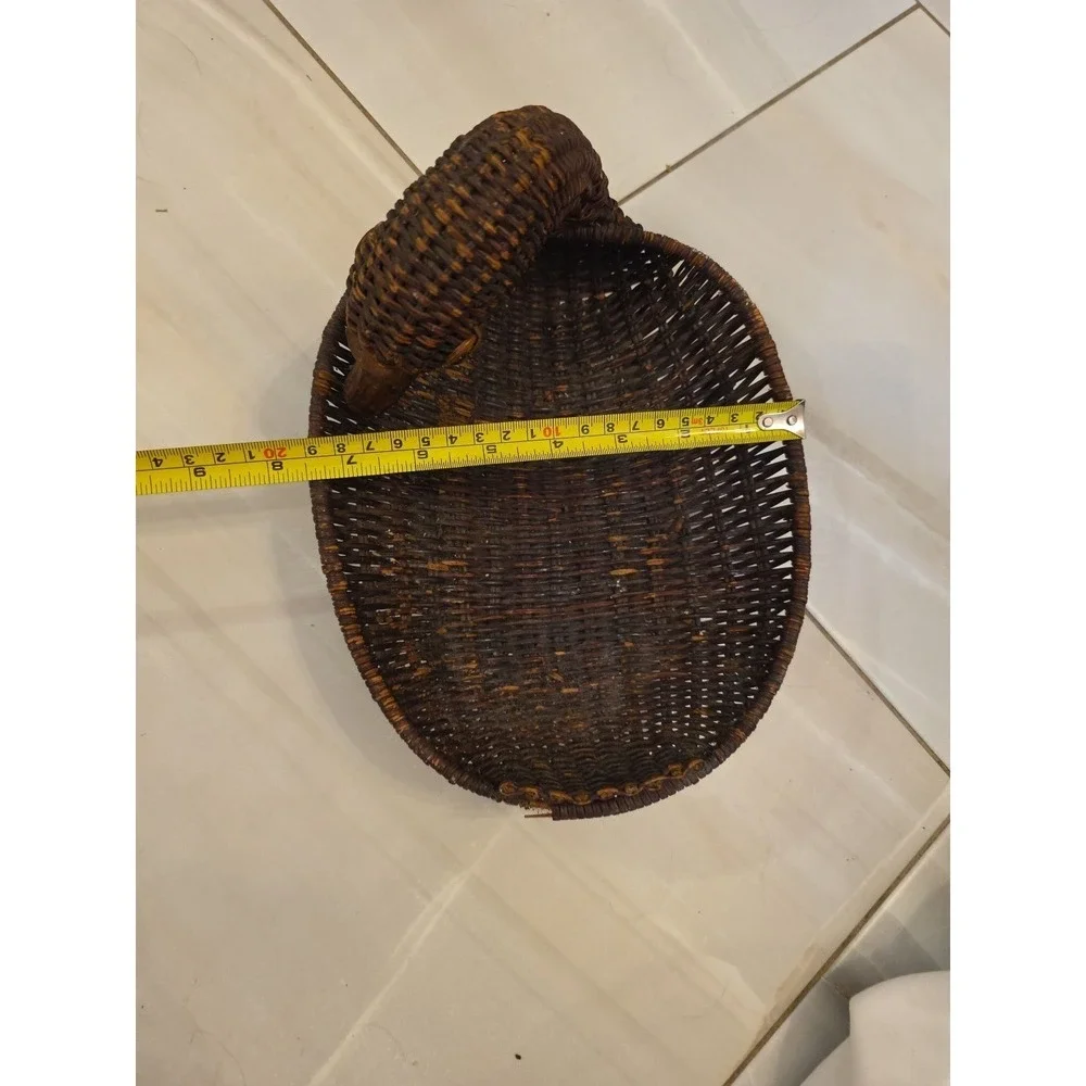 Vintage Antique Duck Shaped‎ Basket E2